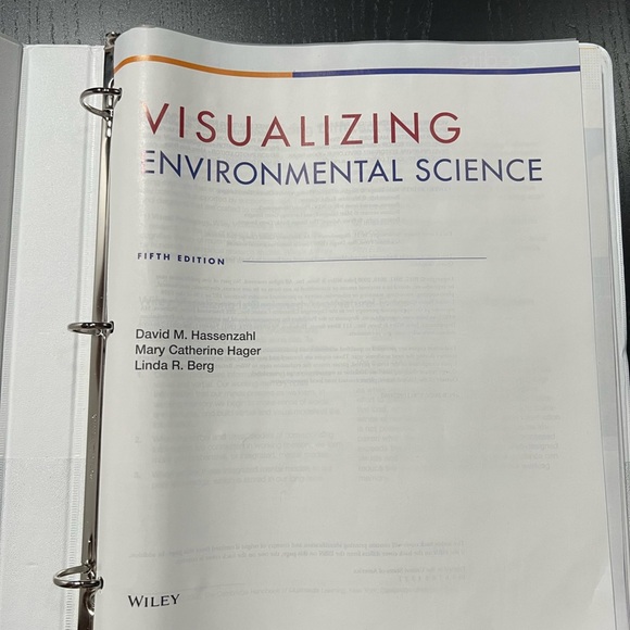 Visualizing Environmental Science Fifth Edition Hassenzahl Hager Berg - Picture 3 of 3